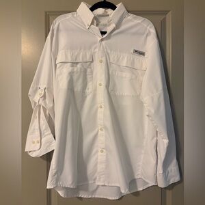 Columbia Women’s Classic White Button Down Shirt